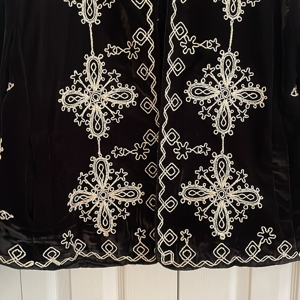 New Free People Mia Black Velvet Jacket size Small - Picture 6 of 16